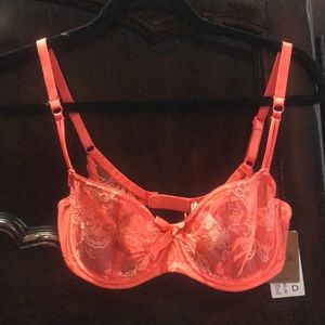 NWT Chantelle Orange Wire Demi Bra